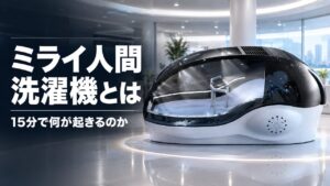人間洗濯機の値段｜ミライ人間洗濯機（イラスト）