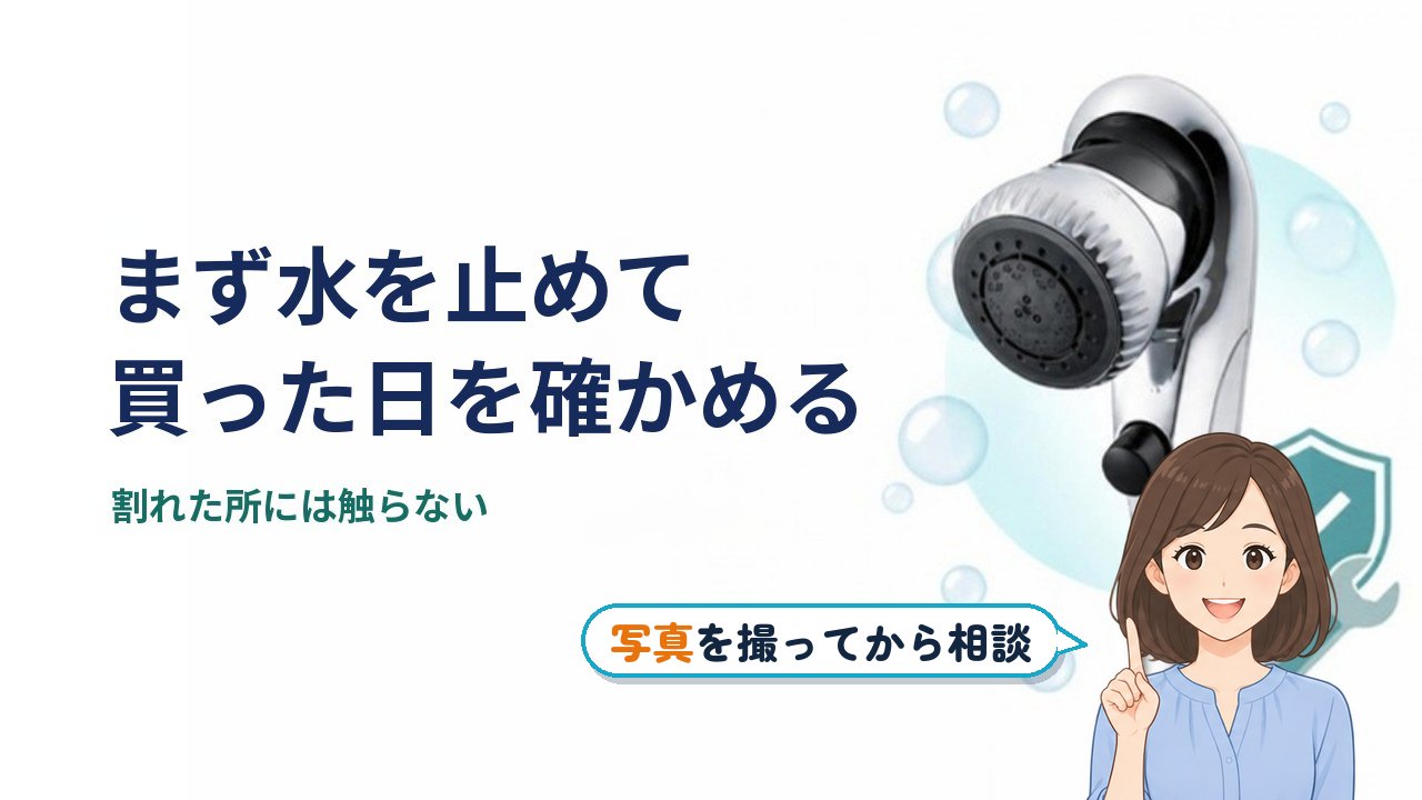 ミラブル 割れた 修理｜割れたら、まず水を止めて買った日を確かめる。相談先はサイエンスのカスタマーセンター