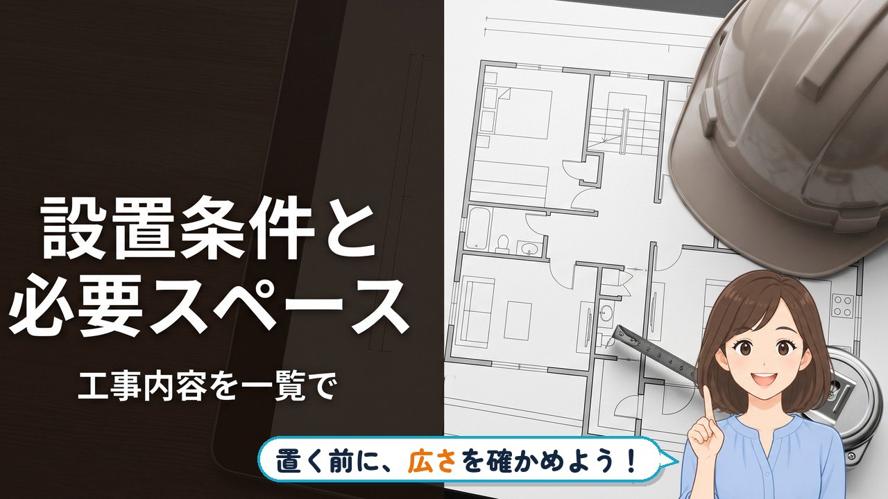 人間洗濯機 設置条件｜設置条件と必要スペース 工事内容を一覧で