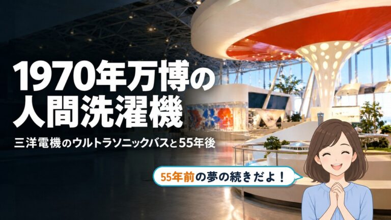 1970年の万博の人間洗濯機と、55年後