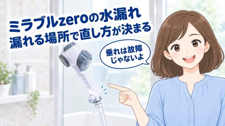 ミラブルzeroの水漏れ