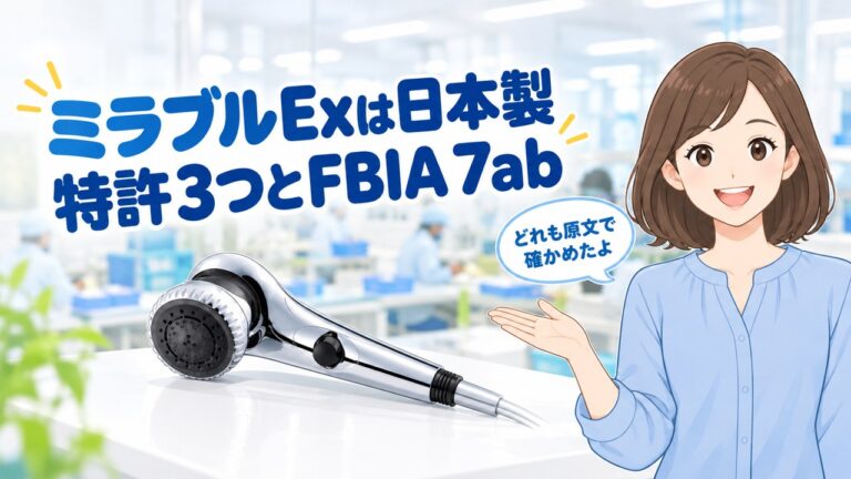 ミラブルExは日本製？特許と認証